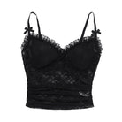 Kobine Women's Gothic Ruffled Sheer Lace Tank Top