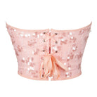 Kobine Damen Gothic Paillettenbesetztes Überbrustkorsett mit Schnürung