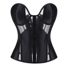 Kobine Women's Gothic Sheer Lace-up Overbust Corset