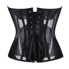 Kobine Women's Gothic Sheer Lace-up Overbust Corset