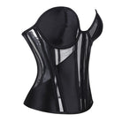 Kobine Women's Gothic Sheer Lace-up Overbust Corset