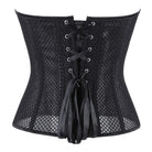 Kobine Women's Gothic Sheer Mesh Lace-up Overbust Corset