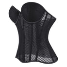 Kobine Women's Gothic Sheer Mesh Lace-up Overbust Corset