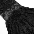 Kobine Damen Gothic-Maxi-Wickelrock aus transparentem Samt