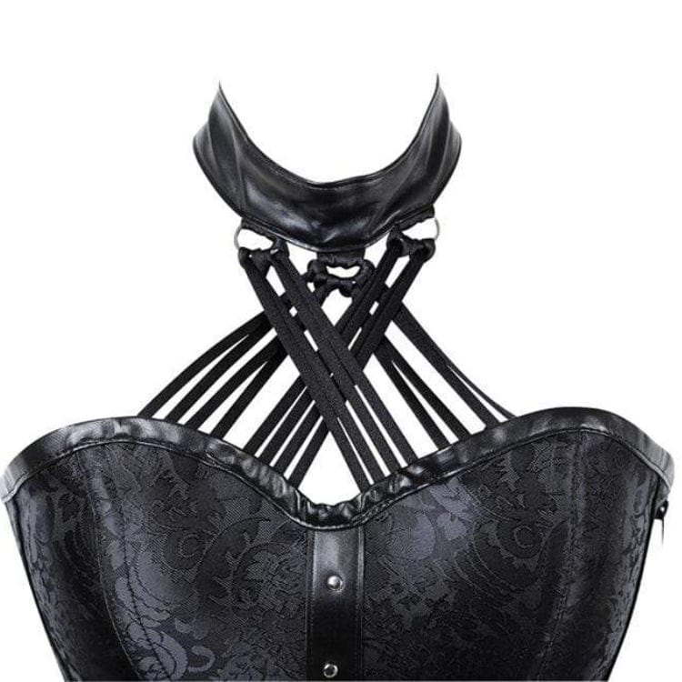 Kobine Women's Gothic Side Zipper Halter Top Corsets