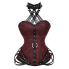 Kobine Women's Gothic Side Zipper Halter Top Corsets