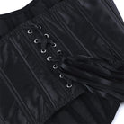 Kobine Women's Gothic Side Zipper Lace-up Solid Color Overbust Corset