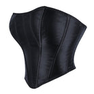 Kobine Women's Gothic Side Zipper Lace-up Solid Color Overbust Corset