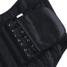 Kobine Women's Gothic Side Zipper Lace-up Solid Color Overbust Corset
