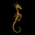 Kobine Women's Gothic Skeleton Seahorse Drop Post Earrings