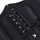 Kobine Women's Gothic Solid Black Lace-up Underbust Corset