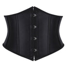 Kobine Women's Gothic Solid Black Lace-up Underbust Corset
