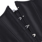 Kobine Women's Gothic Solid Black Lace-up Underbust Corset