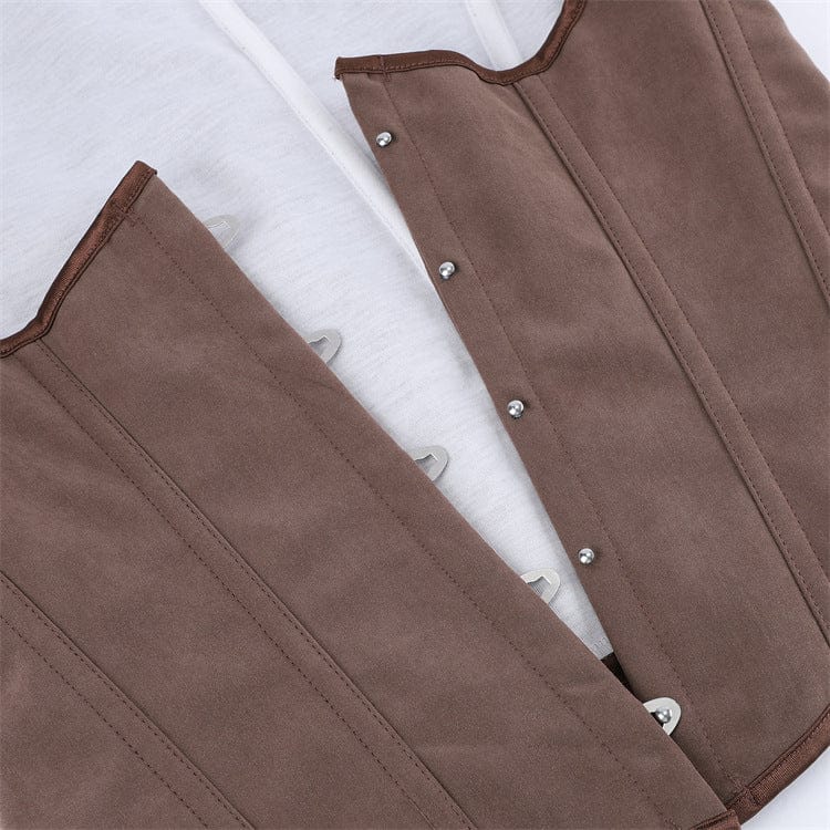 Kobine Women's Gothic Solid Color Lace-up Underbust Corset