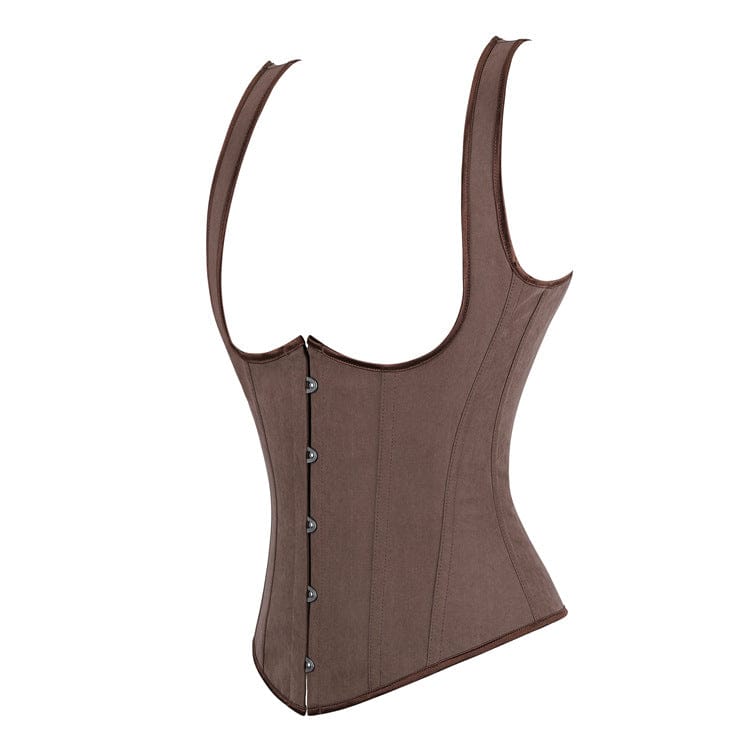 Kobine Women's Gothic Solid Color Lace-up Underbust Corset