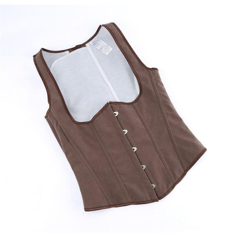 Kobine Women's Gothic Solid Color Lace-up Underbust Corset