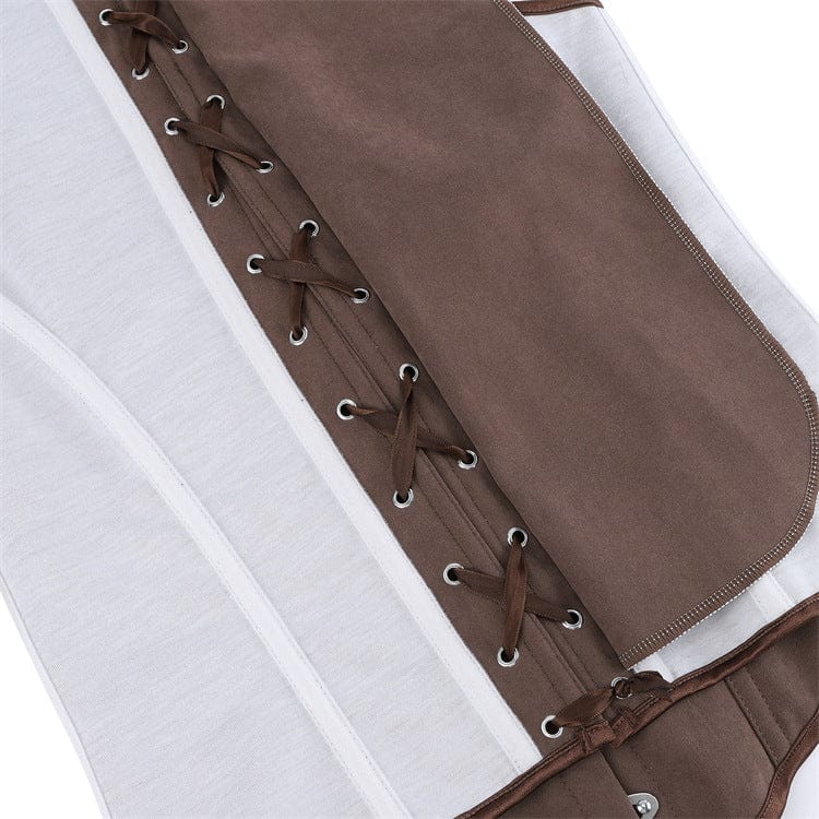Kobine Women's Gothic Solid Color Lace-up Underbust Corset