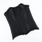 Kobine Women's Gothic Solid Color Trim Overbust Corset