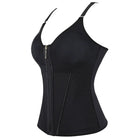 Kobine Women's Gothic Solid Color Zip Slip Overbust Corset