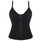 Kobine Women's Gothic Solid Color Zip Slip Overbust Corset