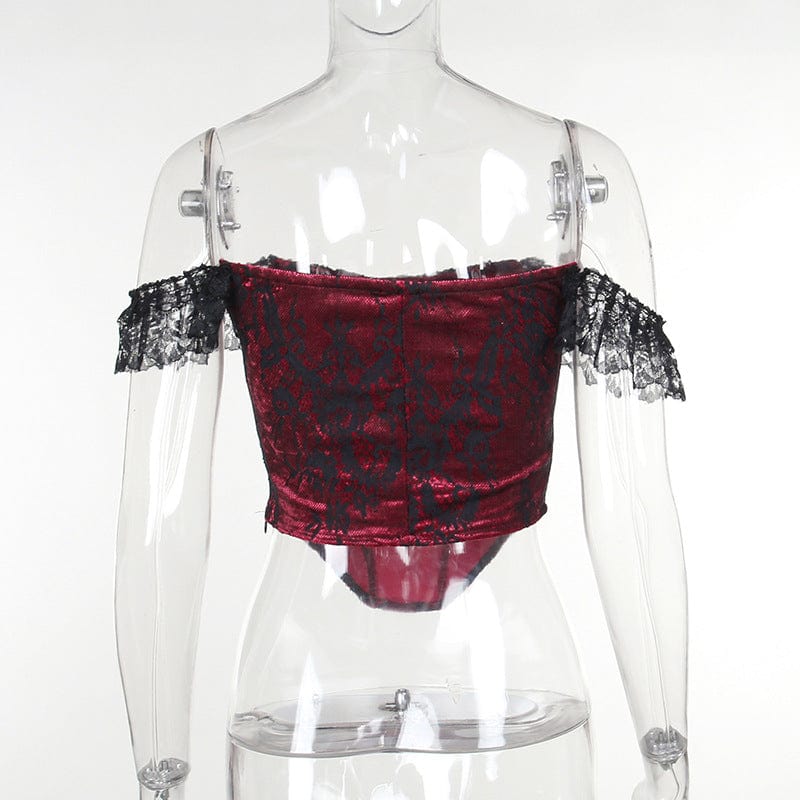 Kobine Women's Gothic Splice Lace Vest