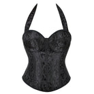 Kobine Damen Gothic Riemchen Neckholder Überbrustkorsett