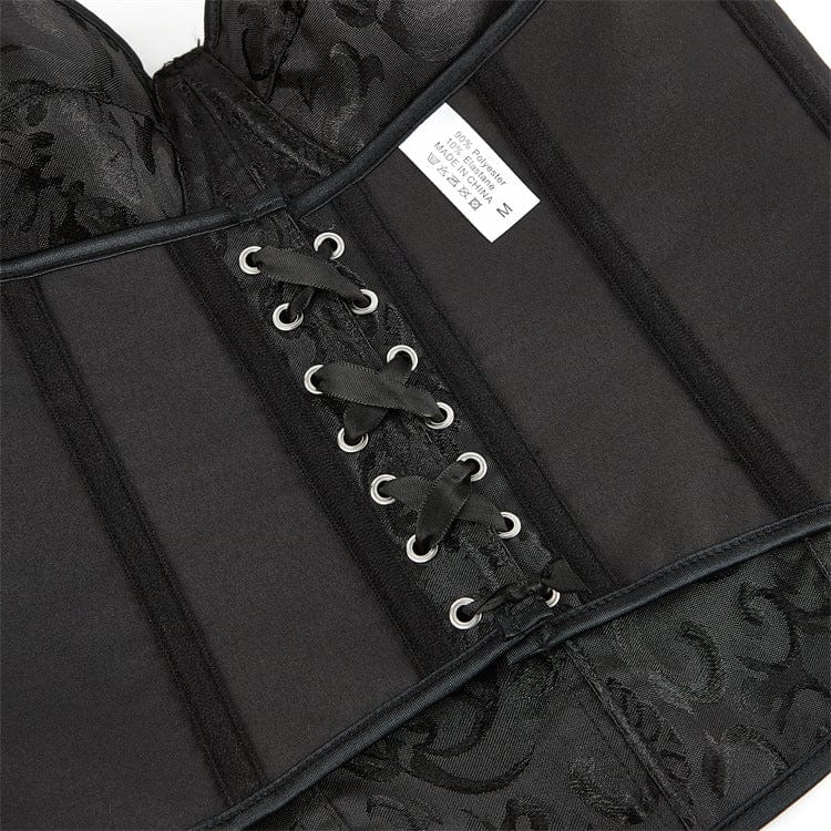 Kobine Damen Gothic Riemchen Neckholder Überbrustkorsett