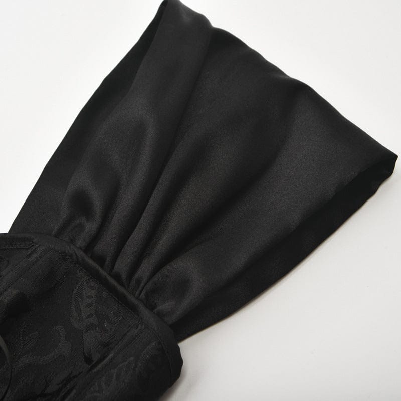 Corsetto overbust con spalline e spalle scoperte in stile gotico da donna Kobine