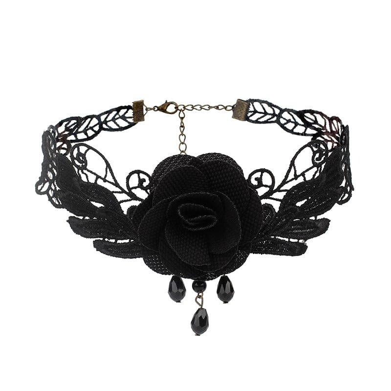 Kobine Women's Gothic Tassel Lace Choker