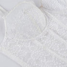 Kobine Women's Gothic Waved Hem Lace Bustier