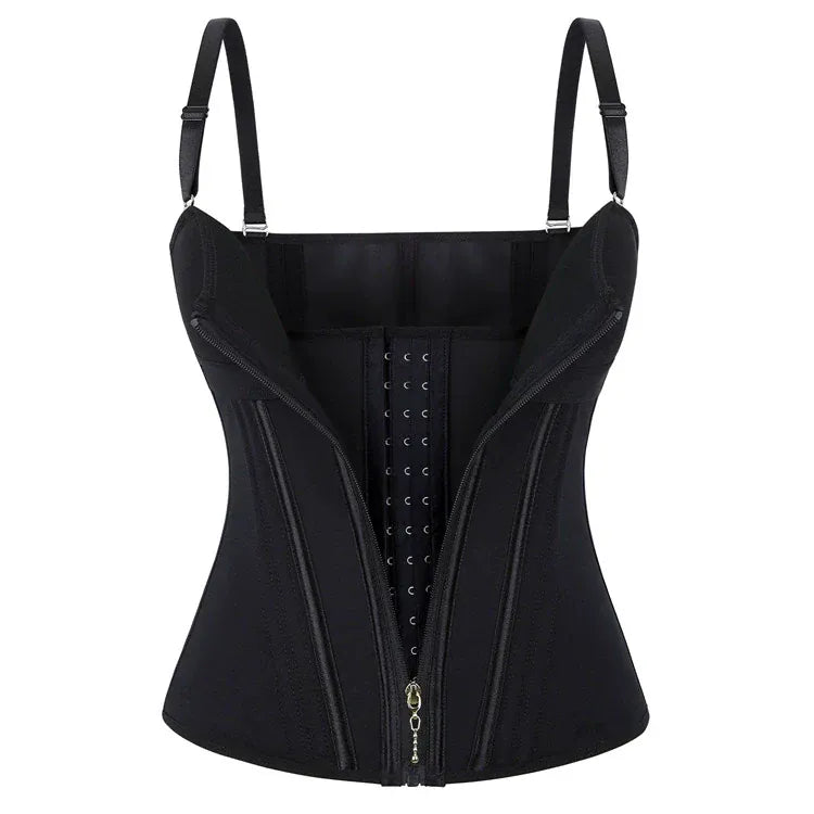 Kobine Women's Gothic Zip Slip Overbust Corset