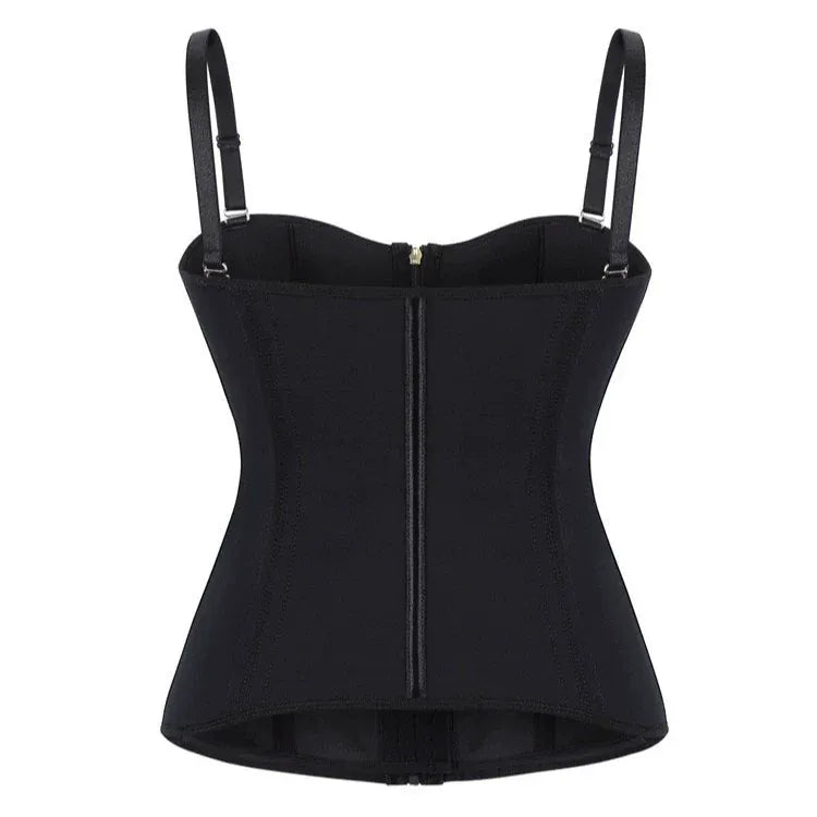 Kobine Women's Gothic Zip Slip Overbust Corset