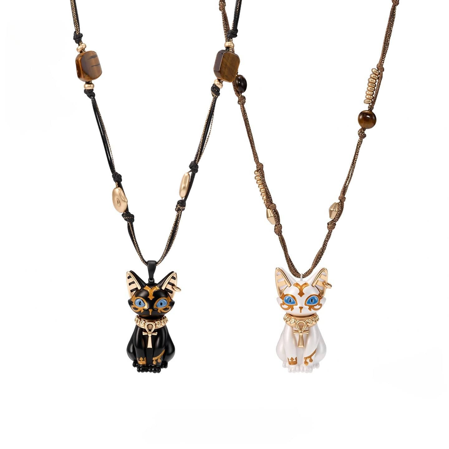 Kobine Women's Grunge Adjustable Cat Long Necklace