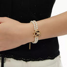 Kobine Women's Grunge Angel Pearl Bracelet