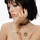 Kobine Women's Grunge Angel Pearl Bracelet