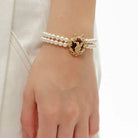 Kobine Women's Grunge Angel Pearl Bracelet