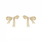 Kobine Women's Grunge Asymmetric Bowknot Earrings