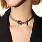 Kobine Women's Grunge Buckle Snake Chain Necklace