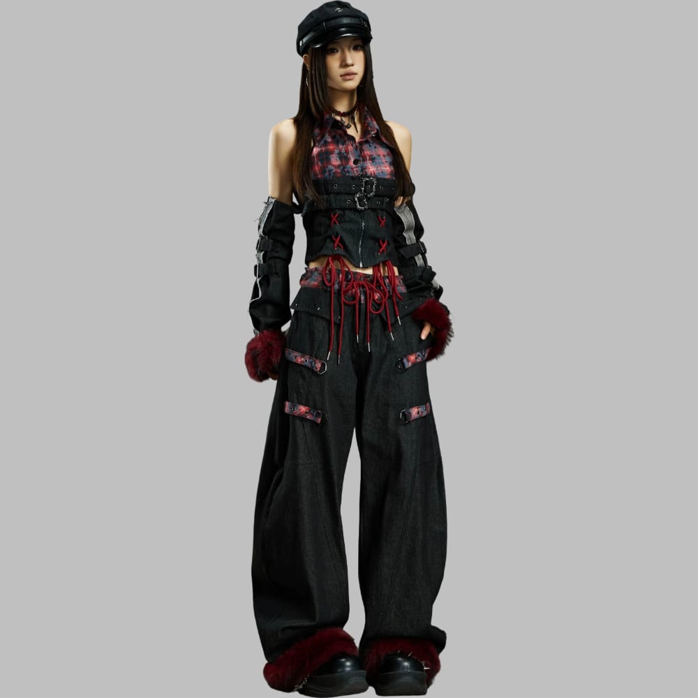 Women's Punk Metal Chain Harness Cape – Punk Design