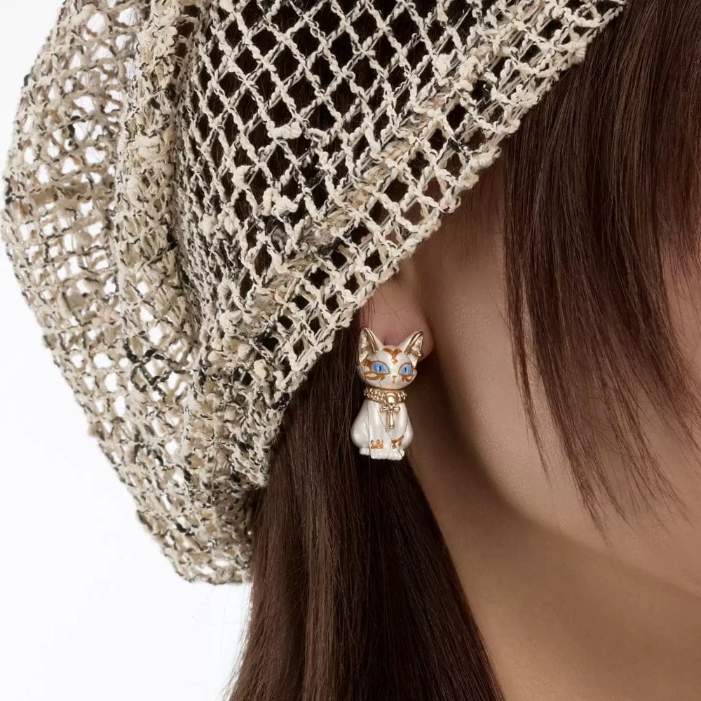 Kobine Women's Grunge Cat Earrings