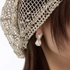 Kobine Women's Grunge Cat Earrings