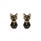 Kobine Women's Grunge Cat Earrings