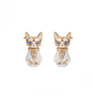 Kobine Women's Grunge Cat Earrings