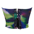 Kobine Women's Grunge Contrast Color Mesh Overbust Corset