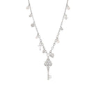 Kobine Women's Grunge Cross Heart Key Necklace