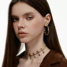 Kobine Women's Grunge Diamante Cross Necklace