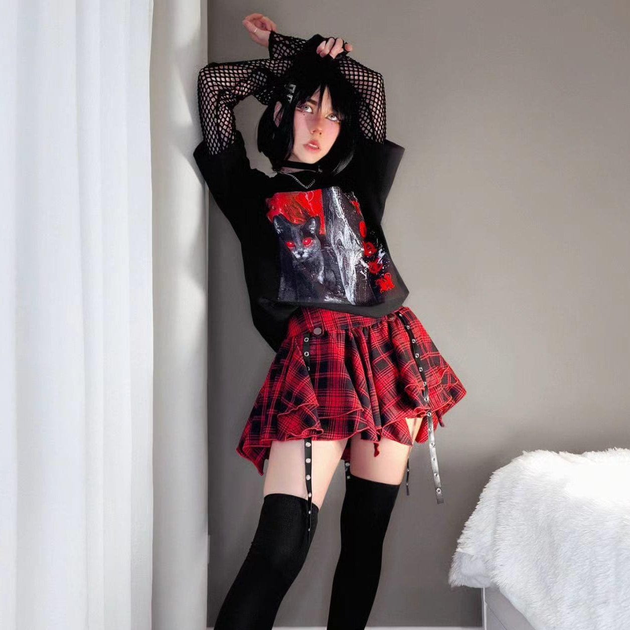 Outfits Alternativos Vestidos Con Medias De Red Tumblr Elegancia