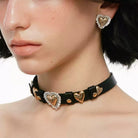 Kobine Women's Grunge Firework Heart Choker