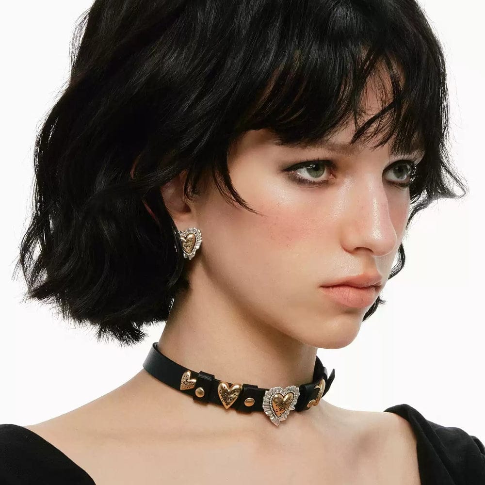 Kobine Women's Grunge Firework Heart Choker
