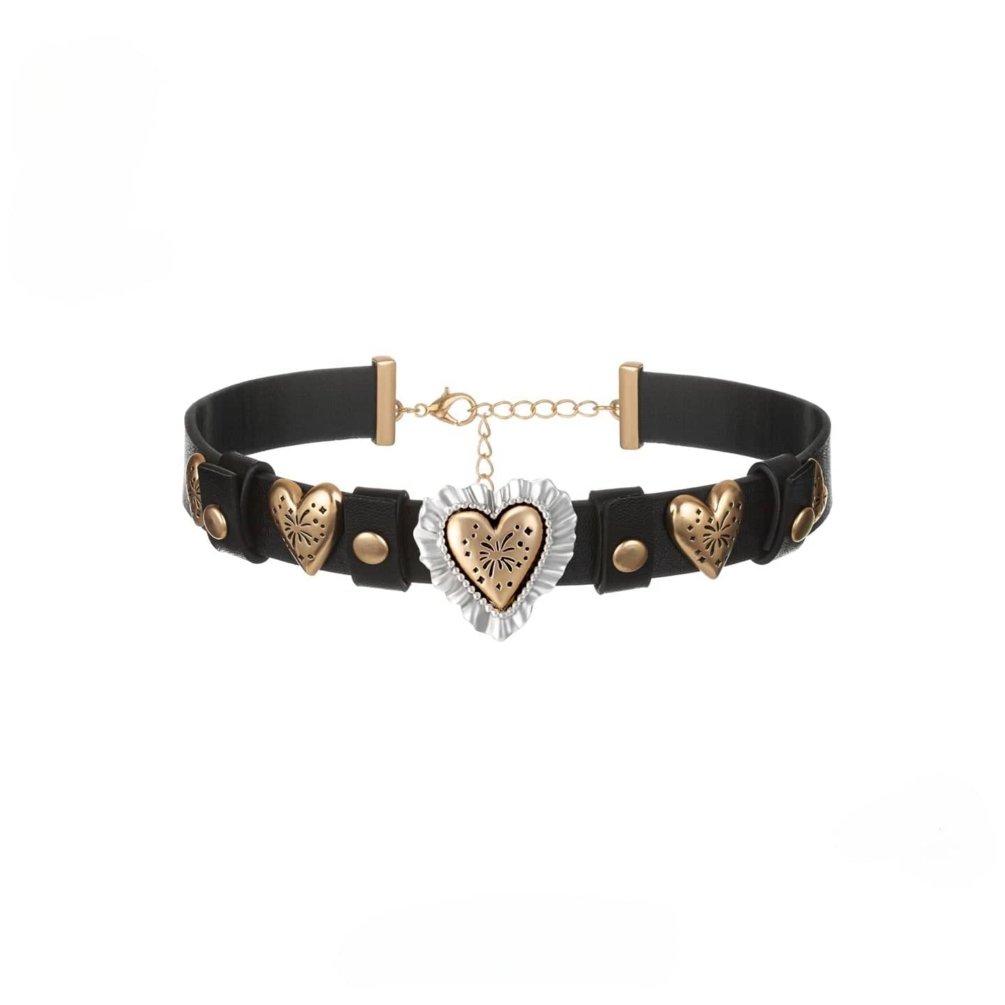 Kobine Women's Grunge Firework Heart Choker